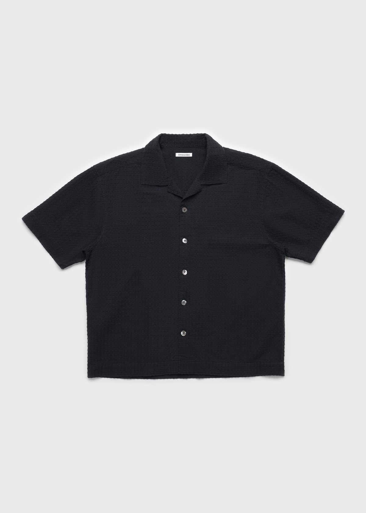 Camp Collar Short Sleeve Shirt Black - Alternate Men