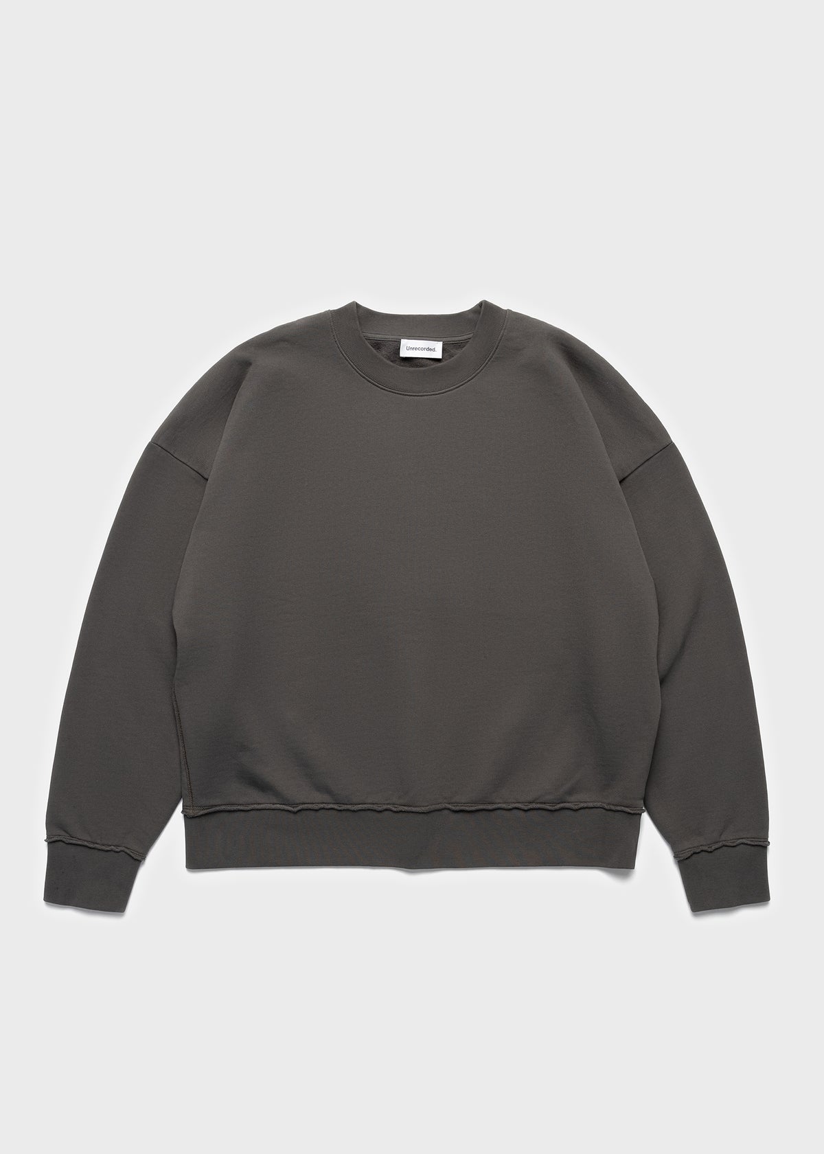 Oversized Frayed Sweater Charcoal - Alternate Men