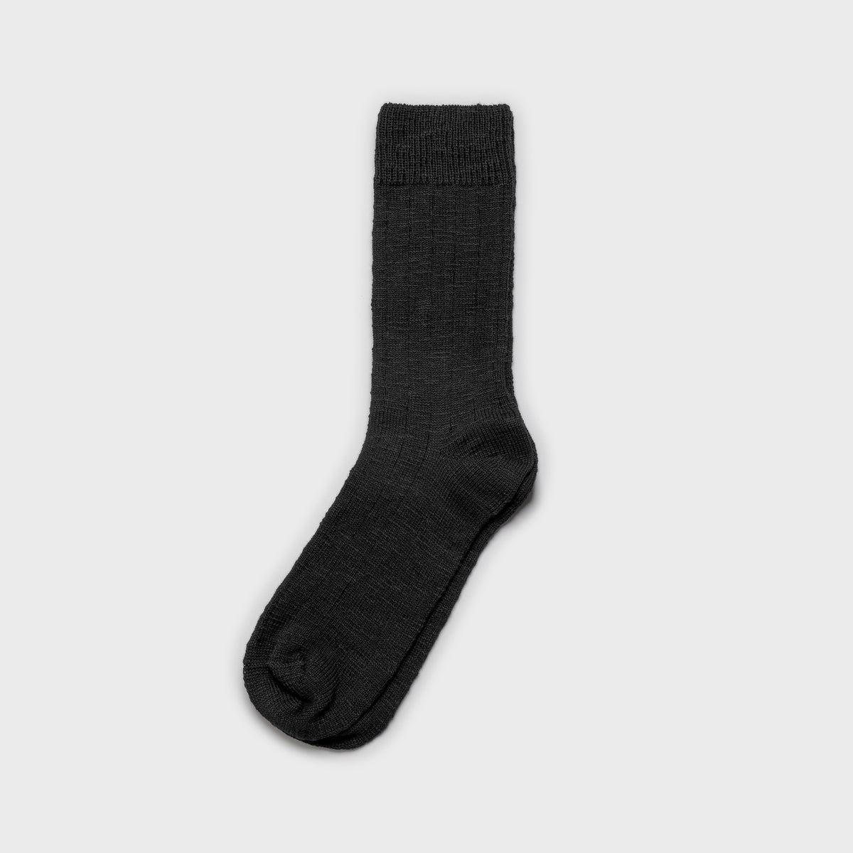Flammé socks Black knitted in Portugal from a cotton blend - Front Women - Front Men