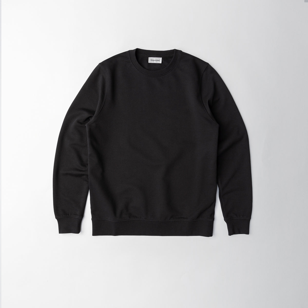 Sweater in Black made from organic cotton - Front Men - Front Women