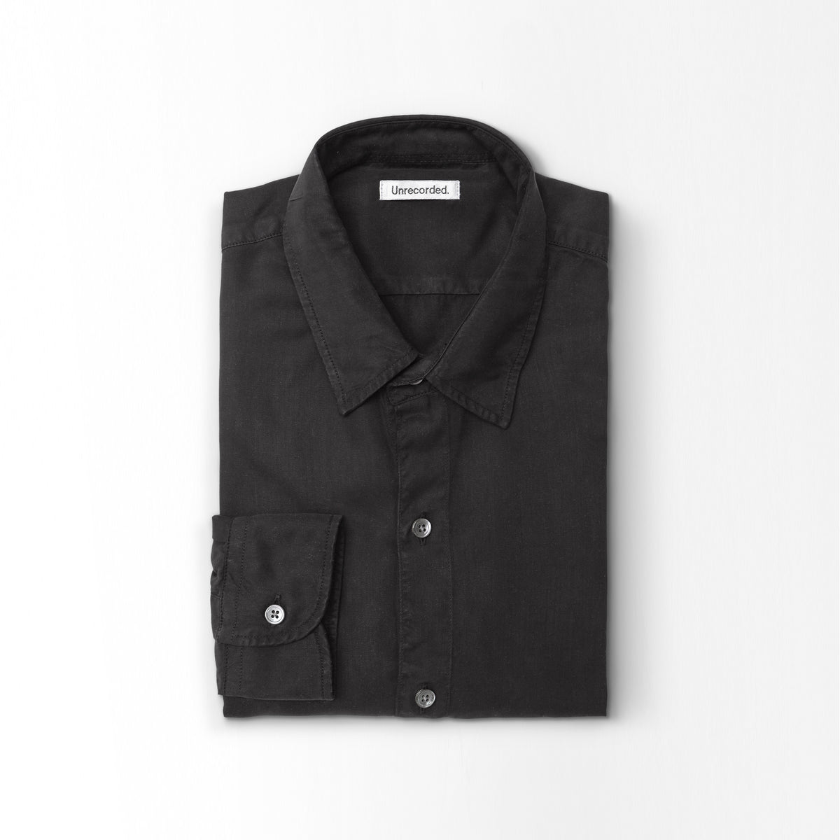 Unrecorded Shirt No2 in Black made from Tencel - Alternate Men