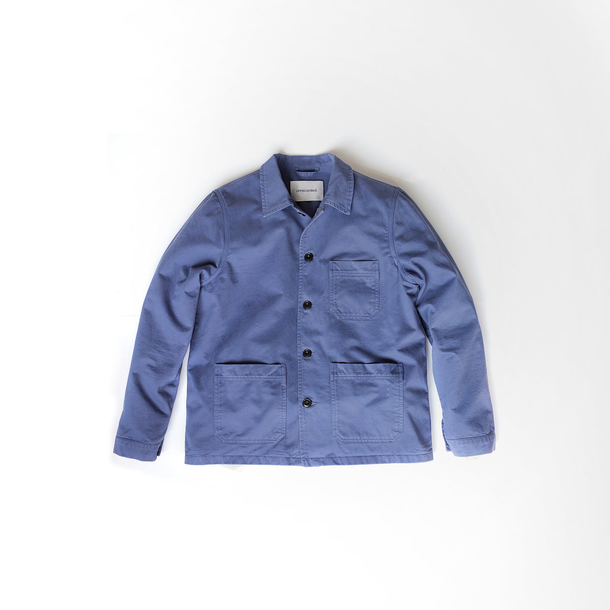 Worker Jacket in Dusty Blue made from organic cotton - Front Men 