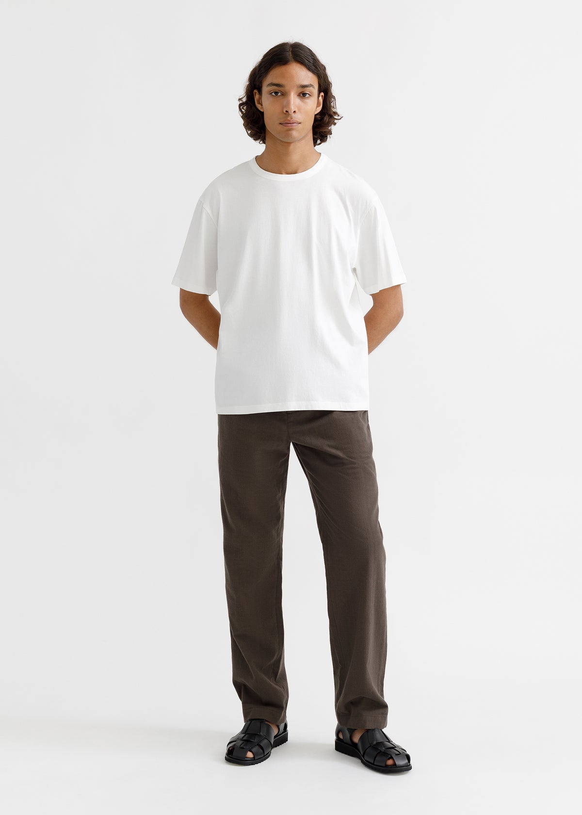 Lightweight Boxy T-Shirt Cloud White - Front Men
