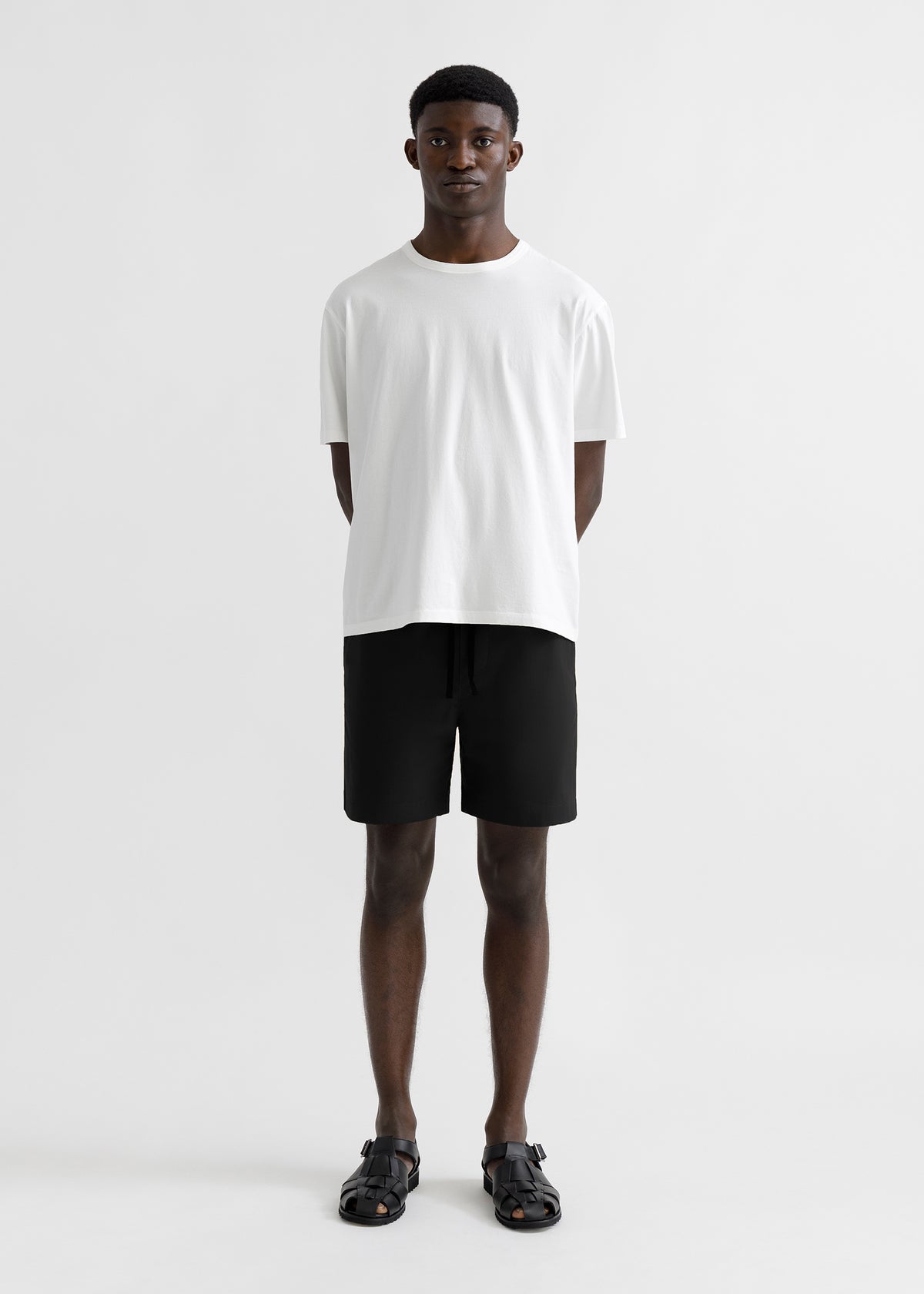 Drawstring Shorts Black - Front Men