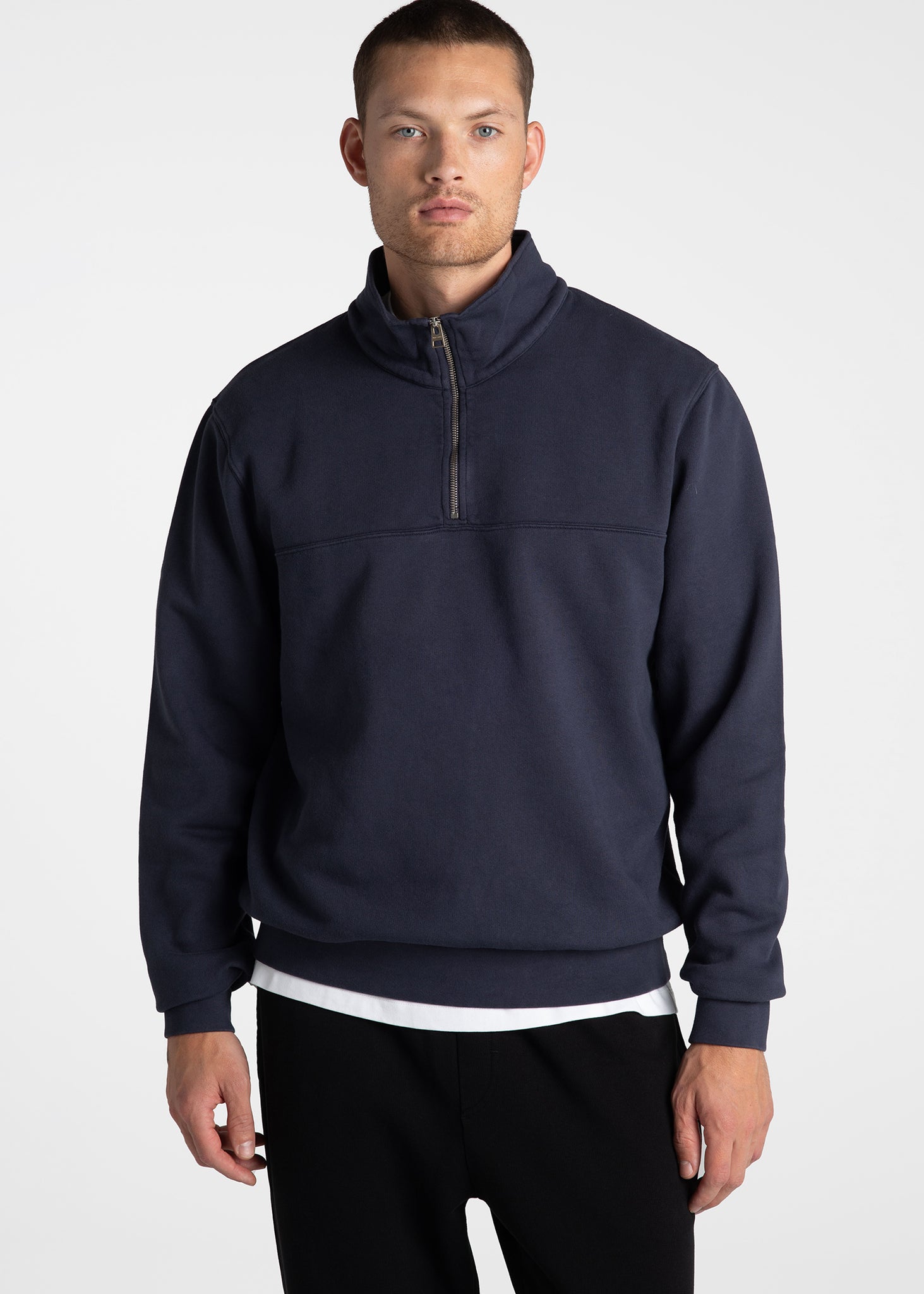 Half-Zip Sweater - Washed Blue – UNRECORDED
