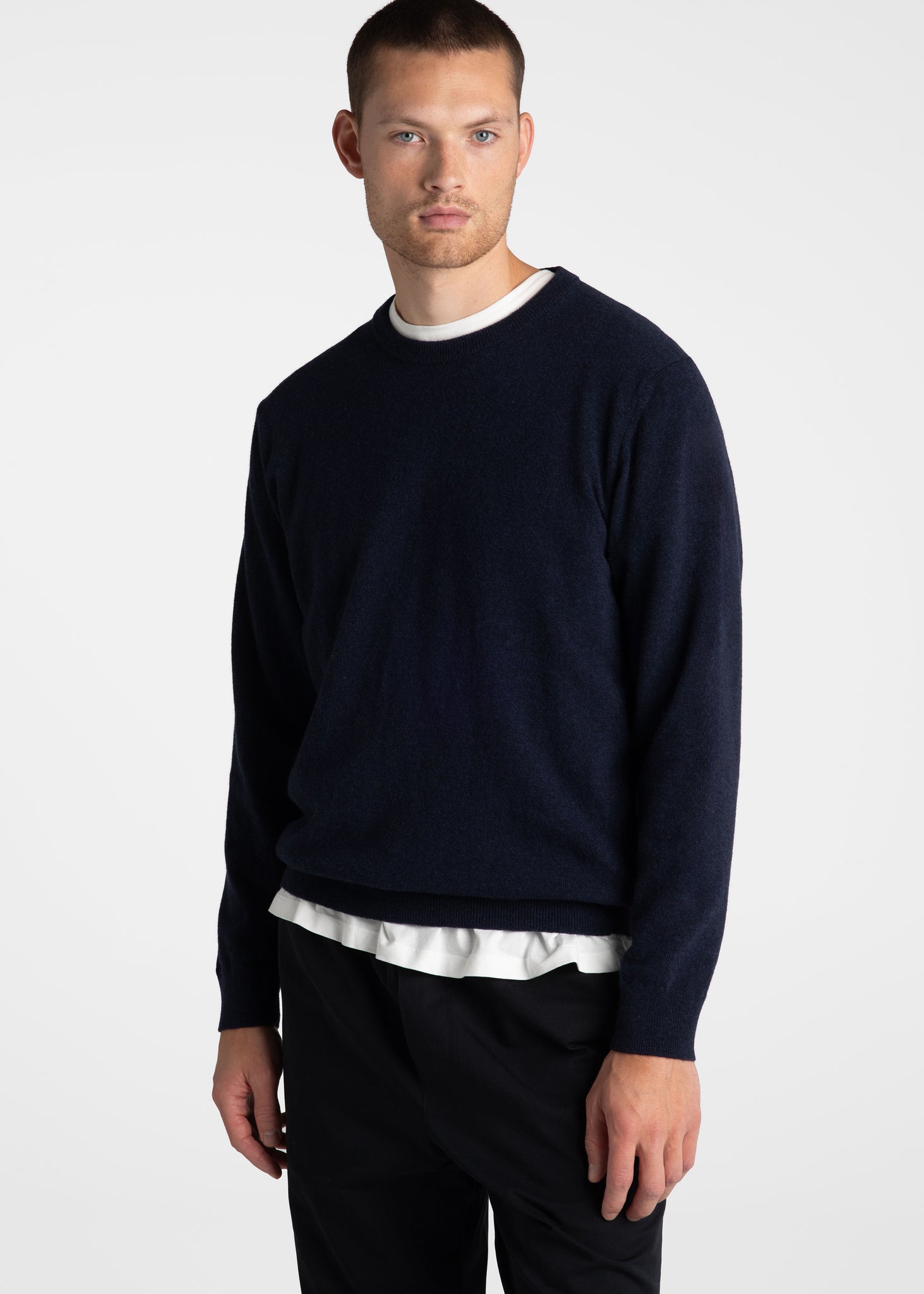 Lambswool Sweater Navy – UNRECORDED