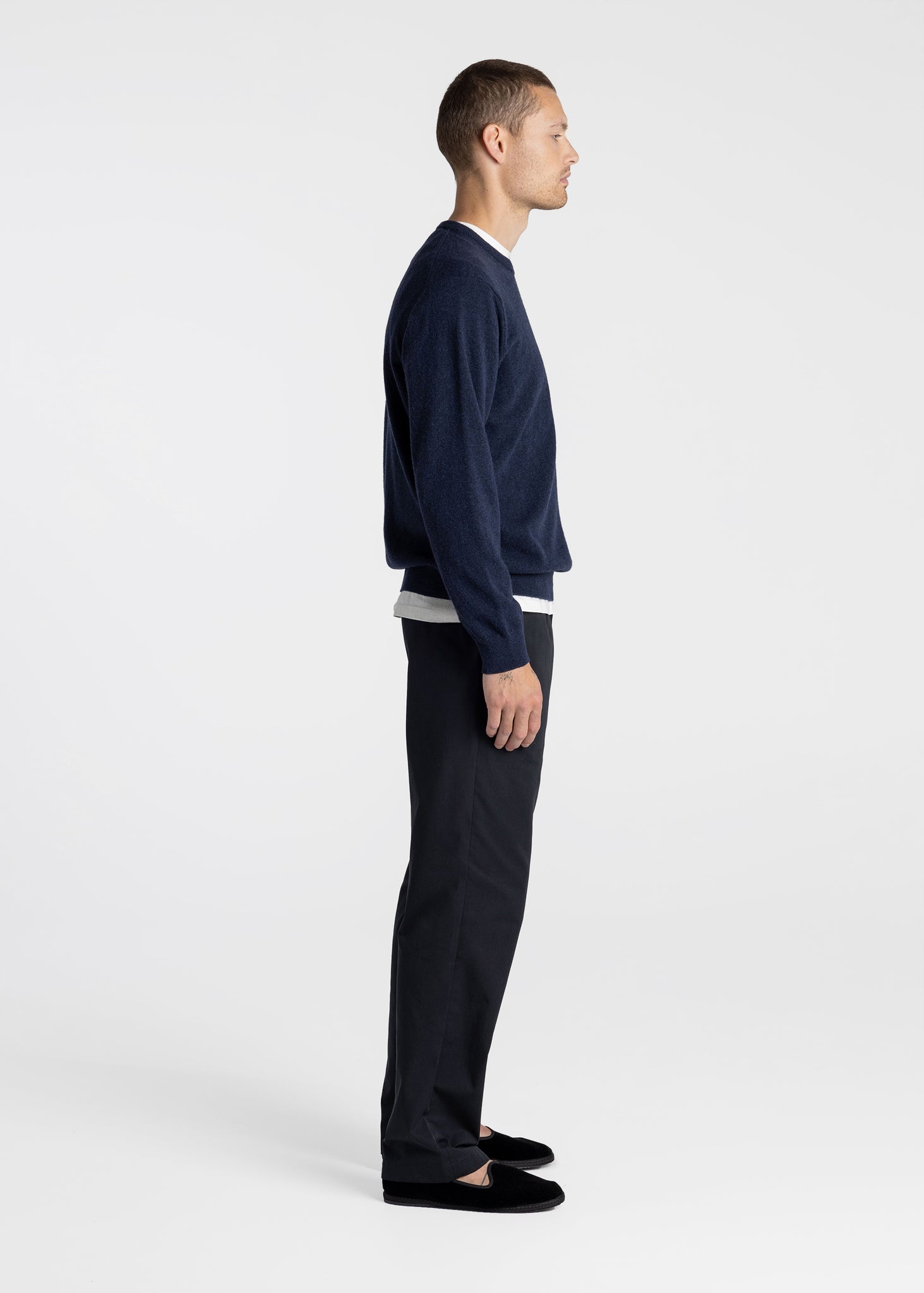 Lambswool Sweater Navy – UNRECORDED