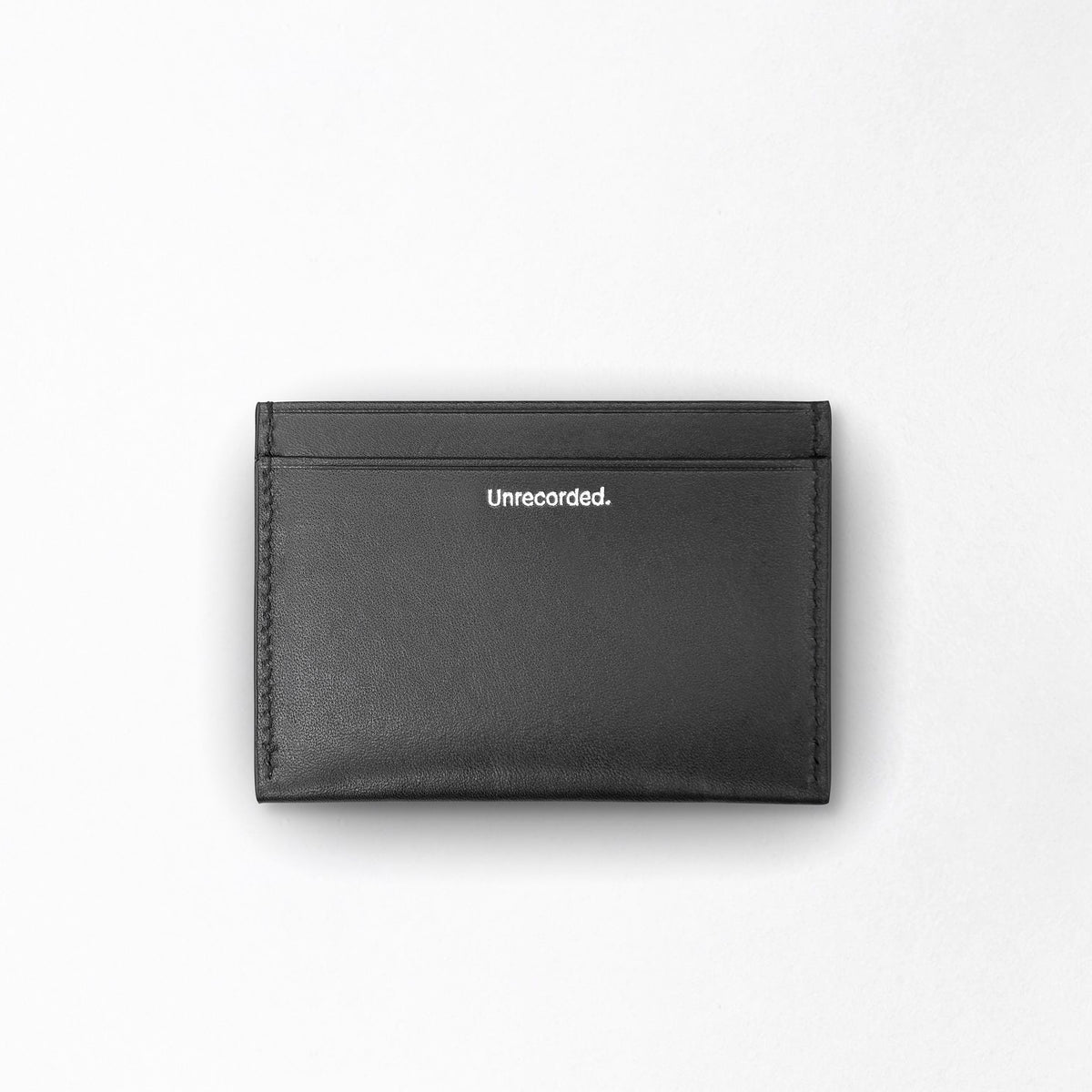 Cardholder Black made from 100% vegetable tanned Italian cowhide leather - Front Women - Front Men