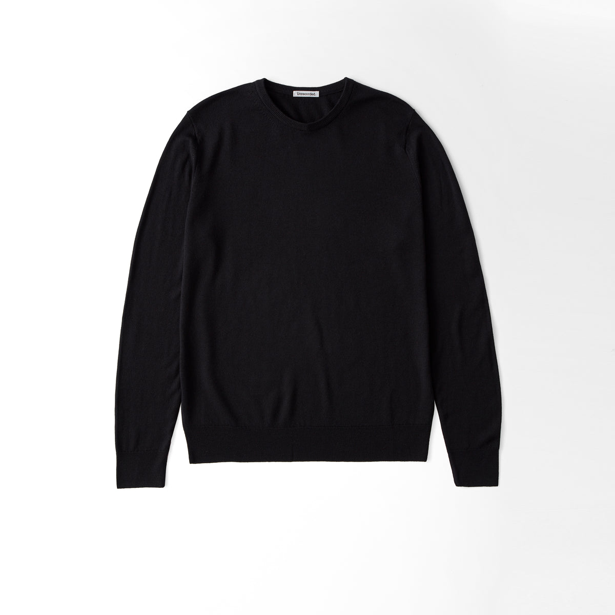 Merino Sweater Black made from Australian Extrafine Merino Wool - Front Men - Front Women