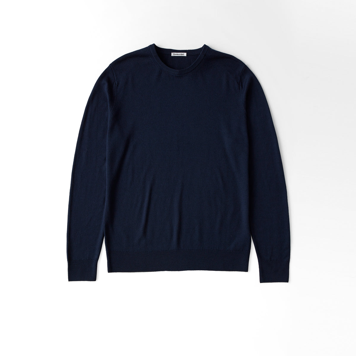 Merino Sweater Navy made from Australian Extrafine Merino Wool - Front Women - Front Men