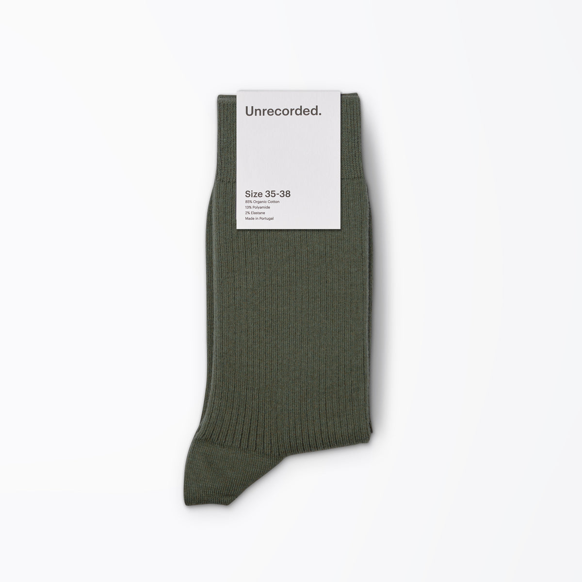 Socks Green knitted in Portugal from an organic cotton blend - Front Women - Front Men