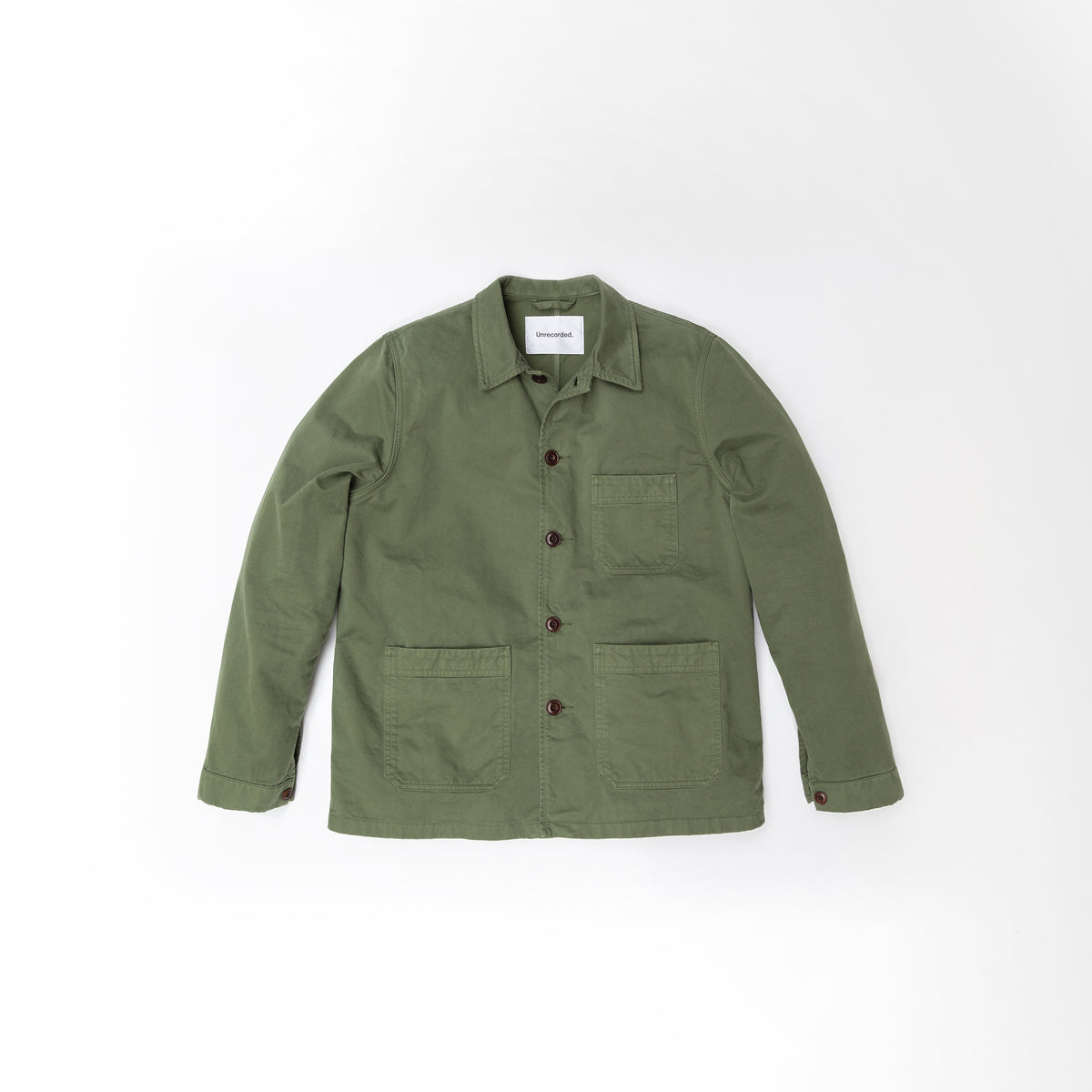 Worker Jacket in Green made from organic cotton - Front Men - Front Women 