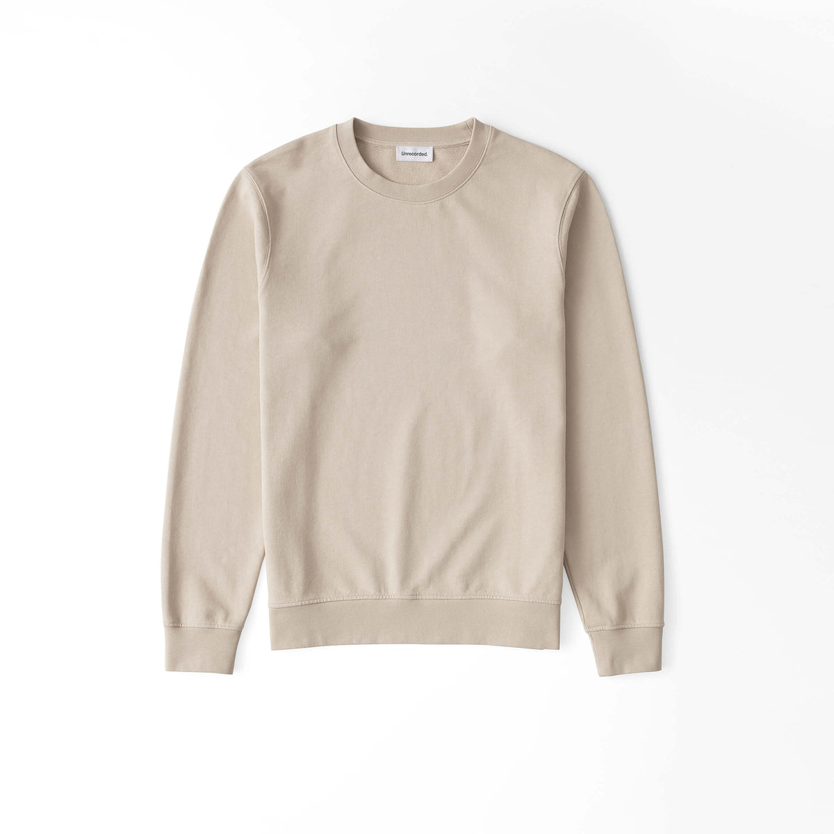 Sweater in Khaki made from organic cotton - Front Men - Only Men